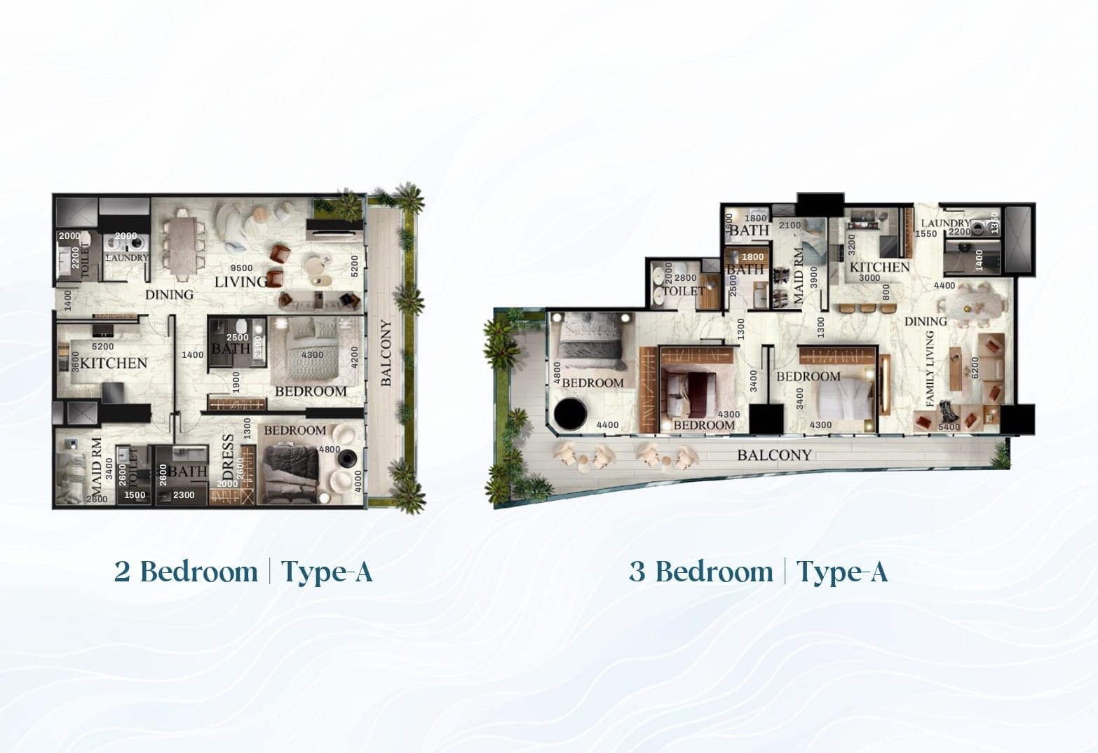 2 Bedroom Apartments