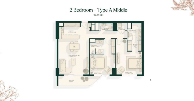 2 Bedroom Apartments