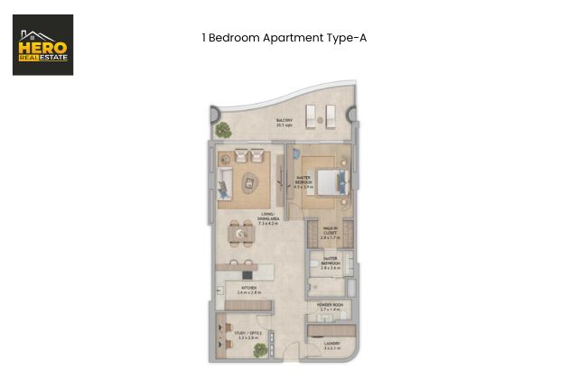 1 Bedroom Apartment Type A