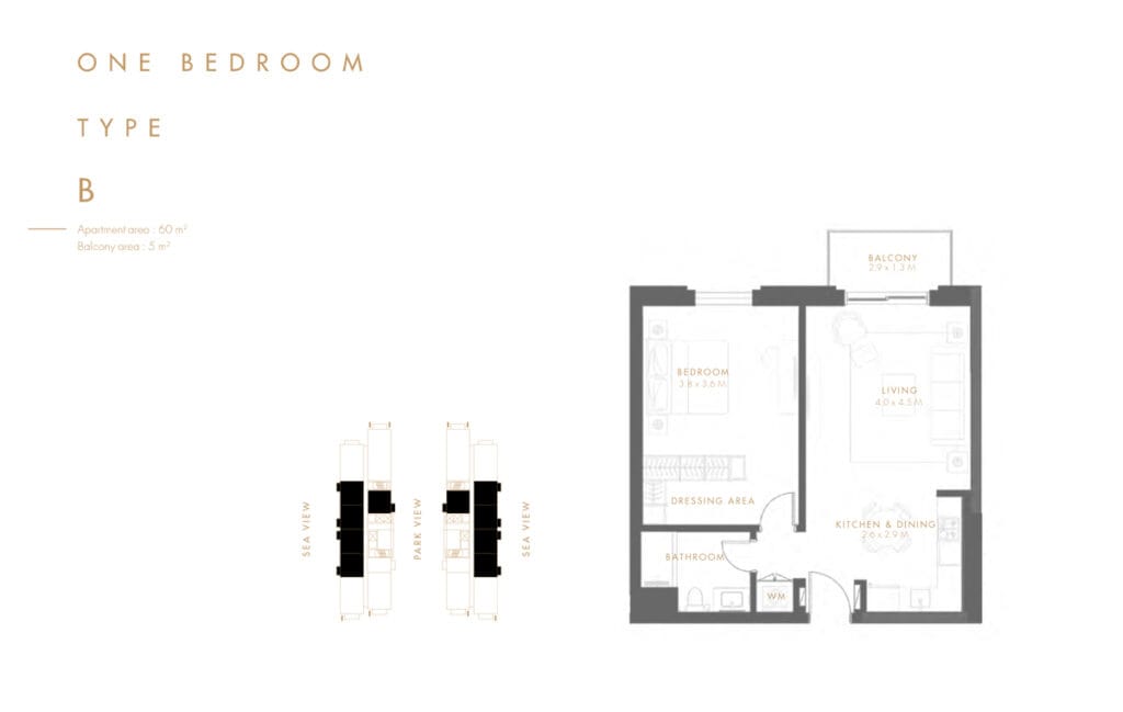1 Bedroom Apartments Reflection 1