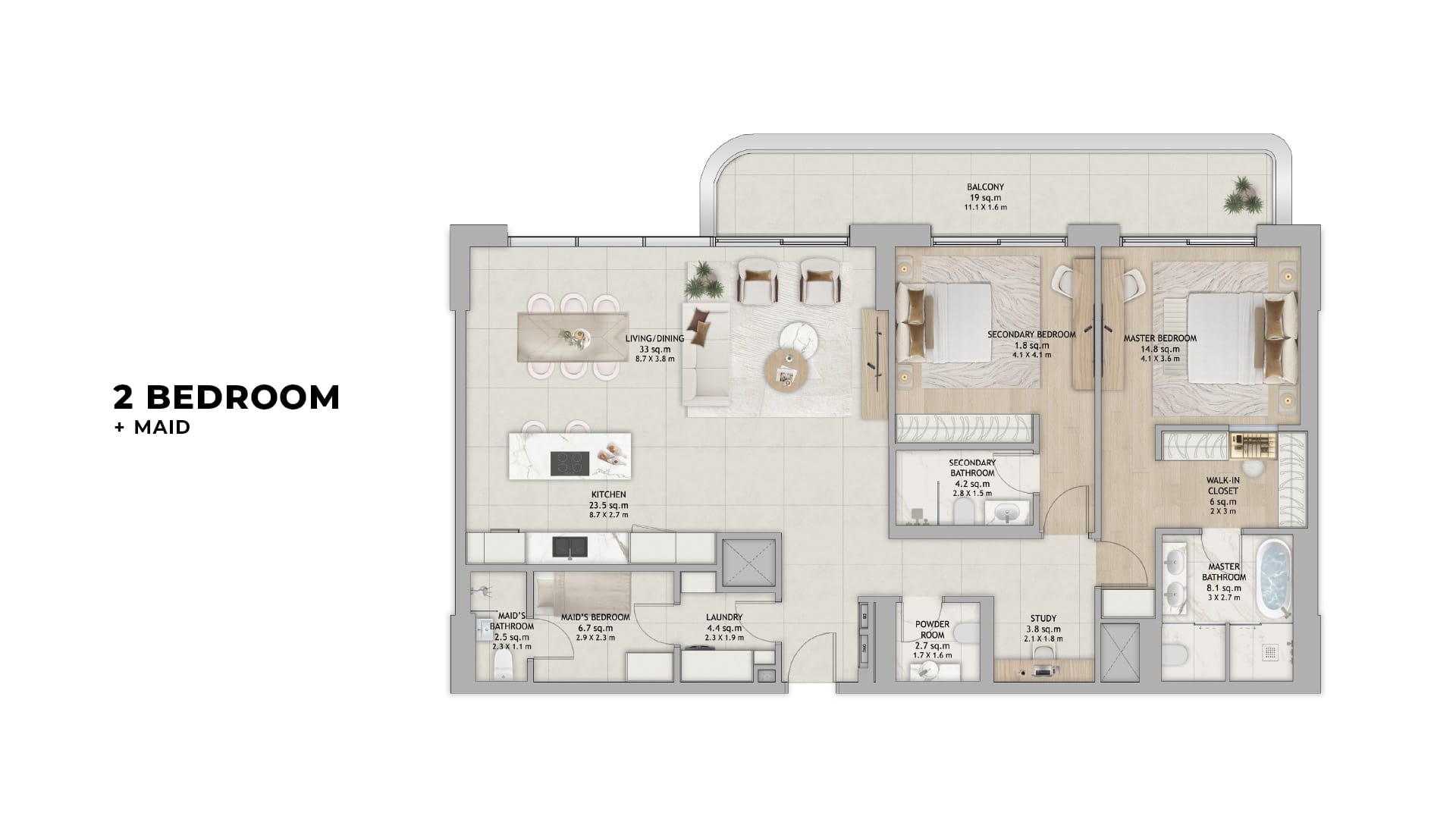 2-Bedroom Apartments