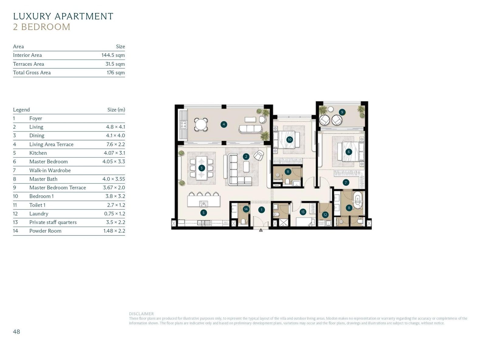 2 Bedroom Luxury Apartment