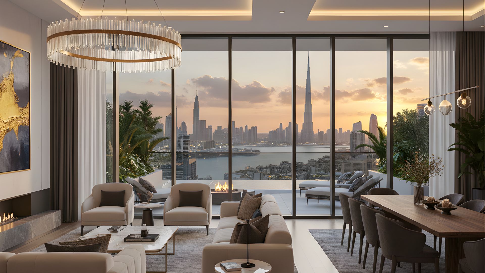 penthouse for sale in dubai with Luxurious penthouse with stunning skyline view