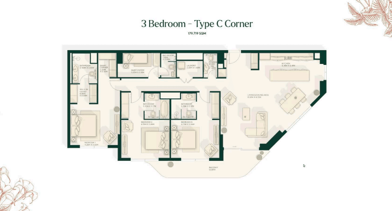 3 Bedroom Apartments 2