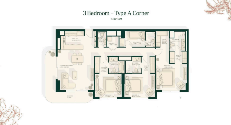 3 Bedroom Apartments