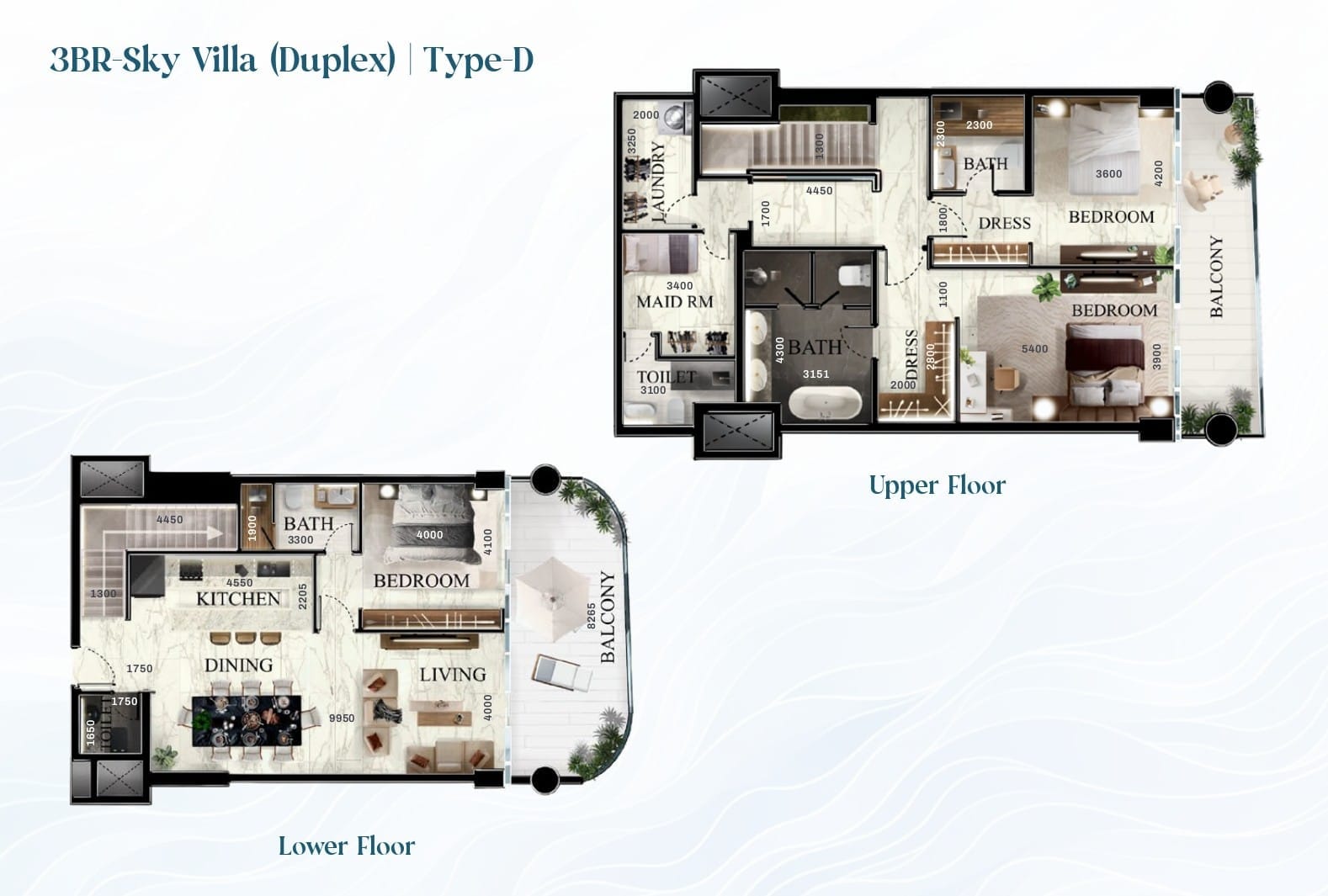 3-Bedroom Sky Villa (Duplex) D