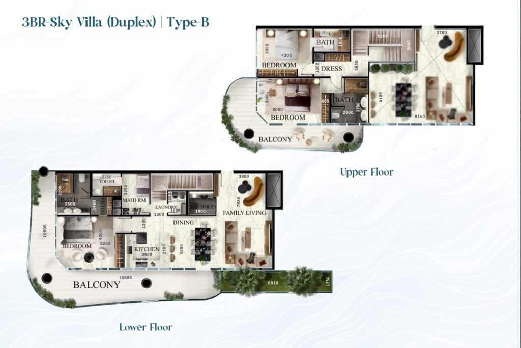 3-Bedroom Sky Villa (Duplex) c