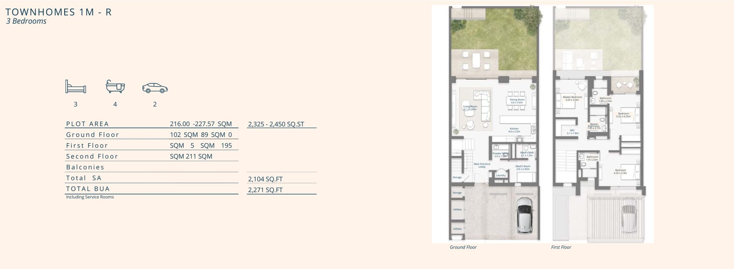 3-Bedroom Townhomes M