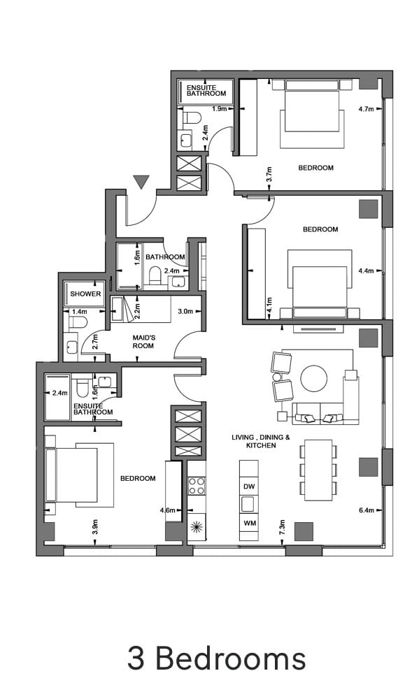 3 bedroom